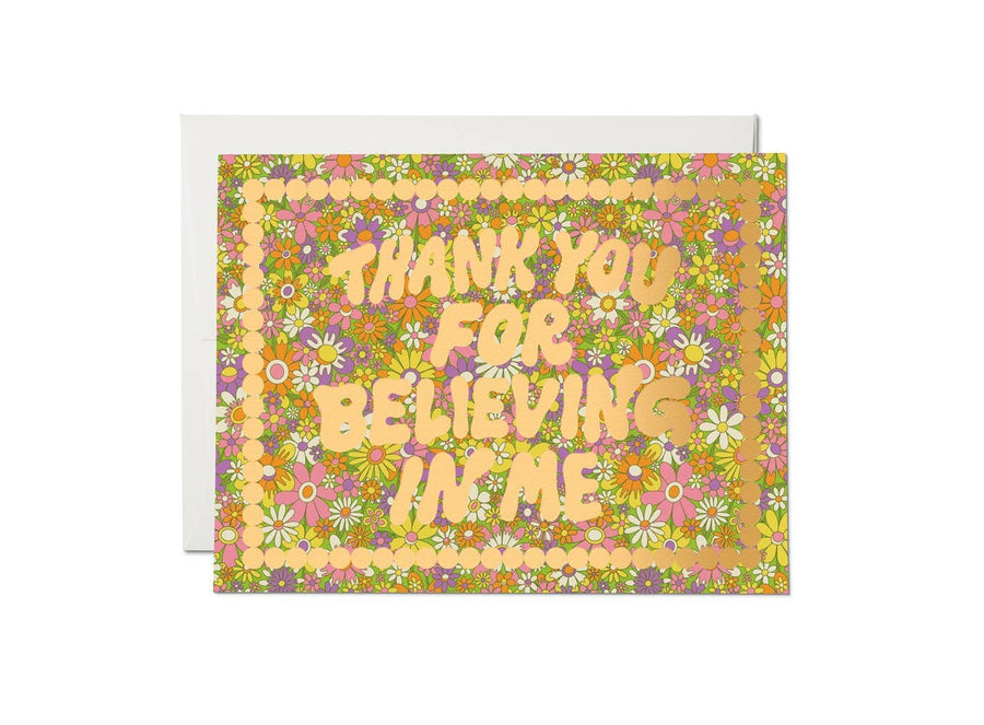 Believe in Me Thank You Card Greeting & Note Cards Red Cap Cards 