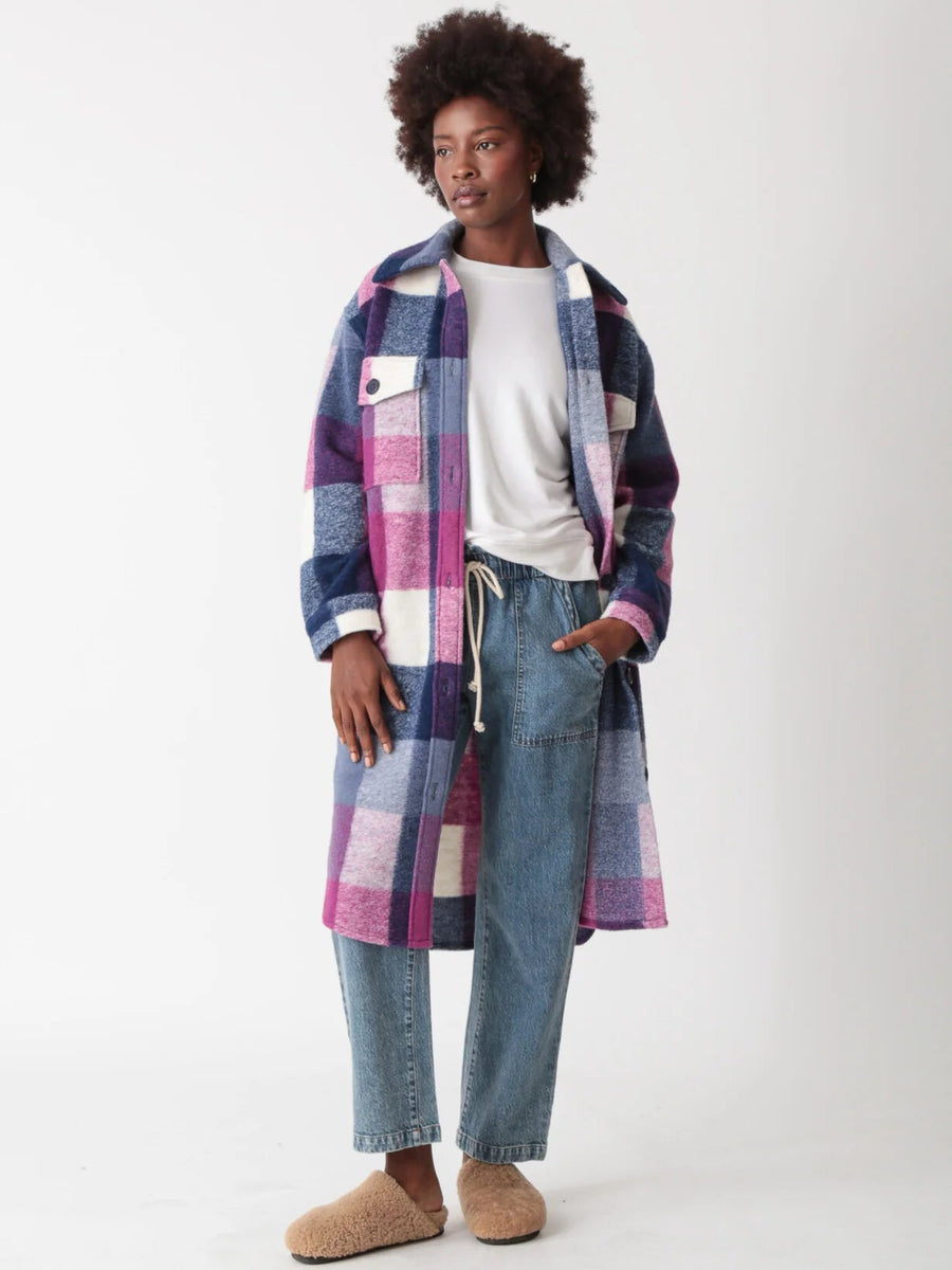 Brooklyn Coat - Berry Plaid Clothing Electric & Rose 