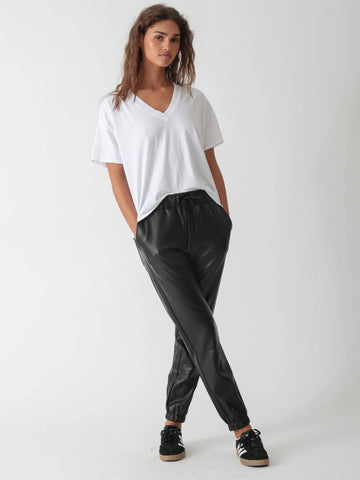 Downtown Vegan Leather Pant - Onyx Clothing Electric & Rose 