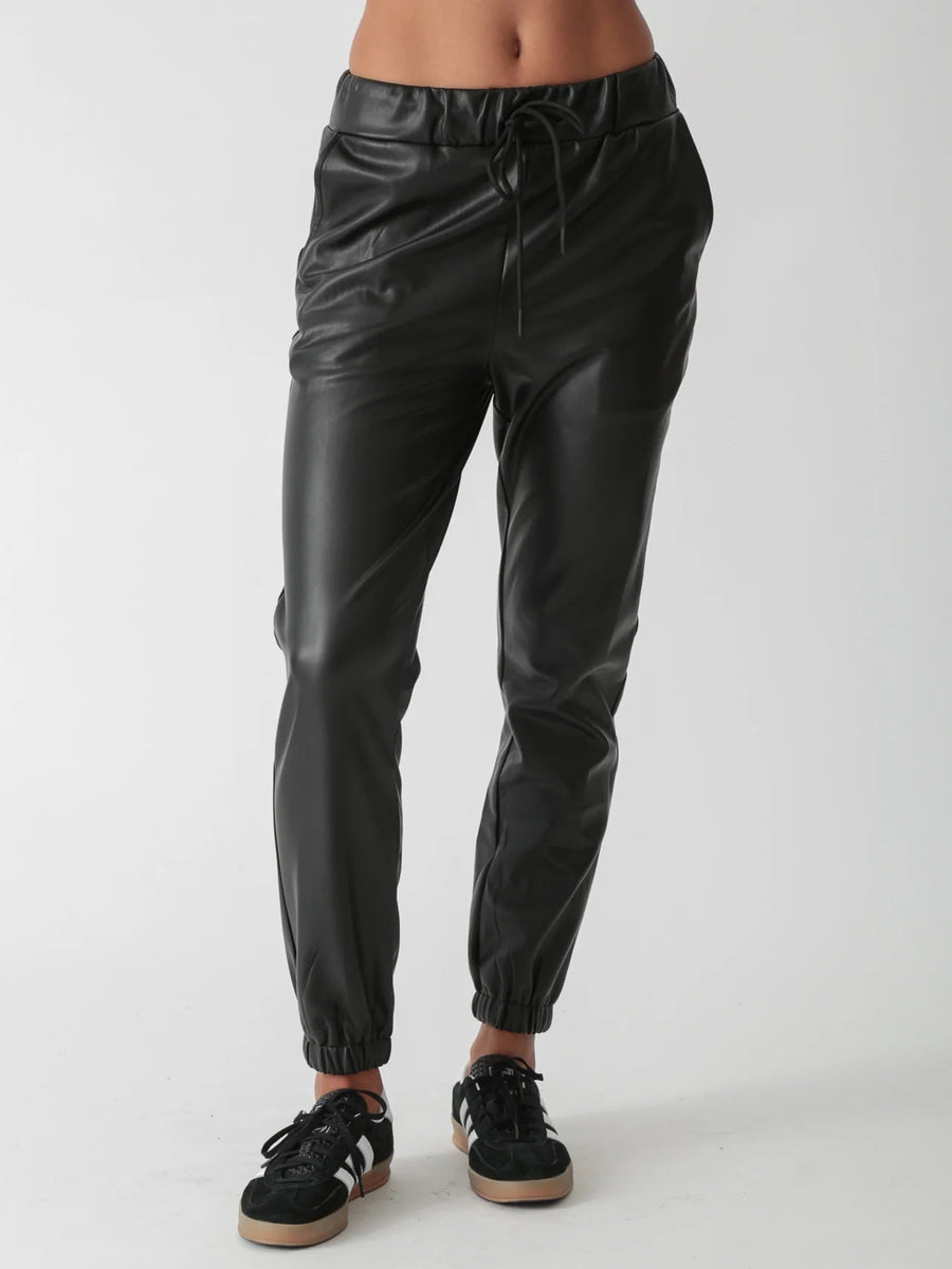 Downtown Vegan Leather Pant - Onyx Clothing Electric & Rose XS 