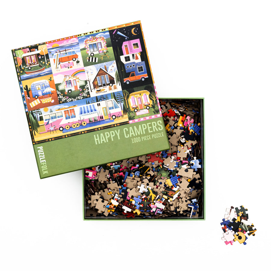 Happy Campers 1,000 Piece Puzzle Puzzlefolk 