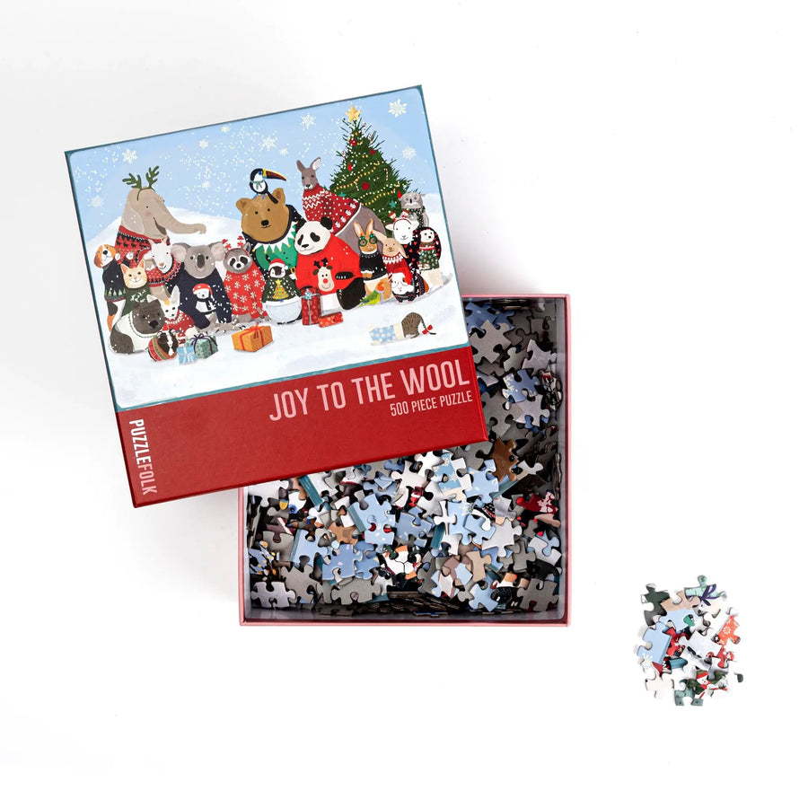 Joy to the Wool 500 piece Christmas puzzle Puzzlefolk 