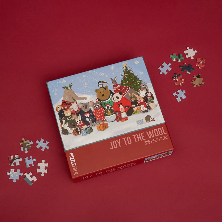 Joy to the Wool 500 piece Christmas puzzle Puzzlefolk 