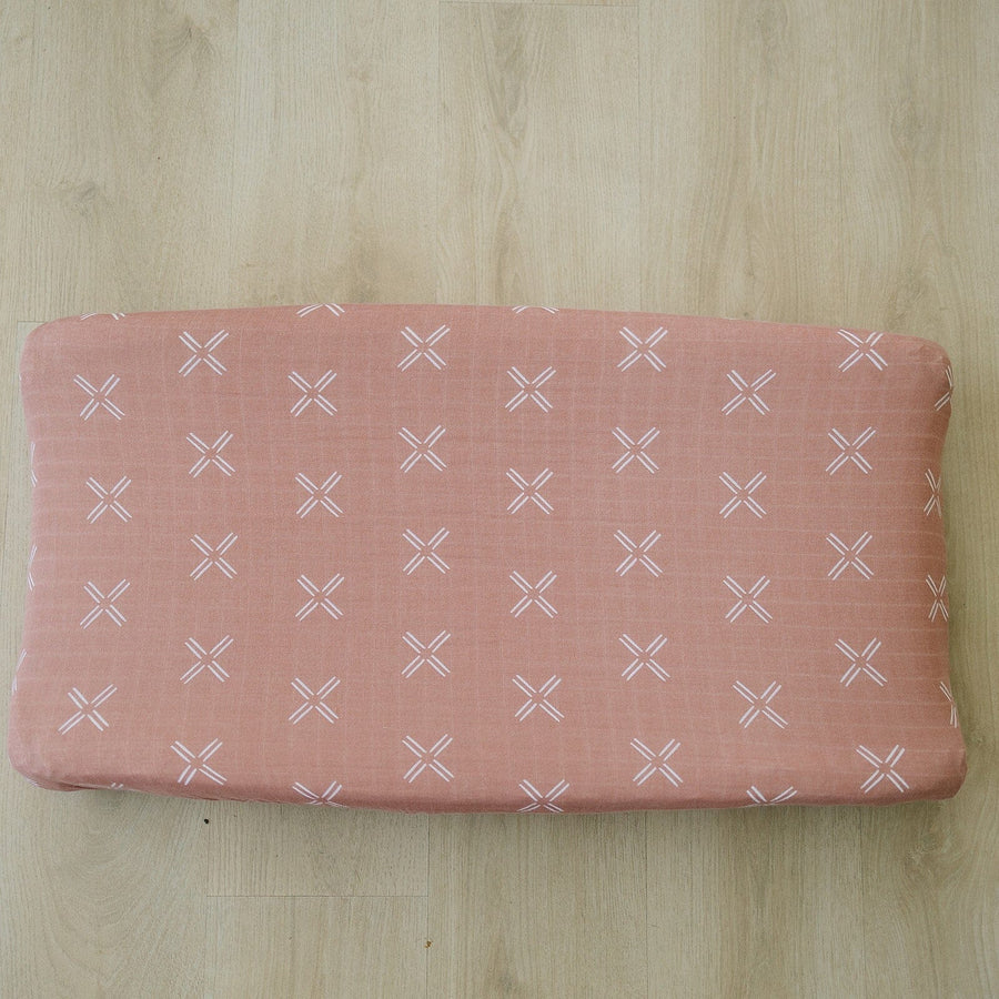 Just Peachy Muslin Changing Pad Cover Mebie Baby 