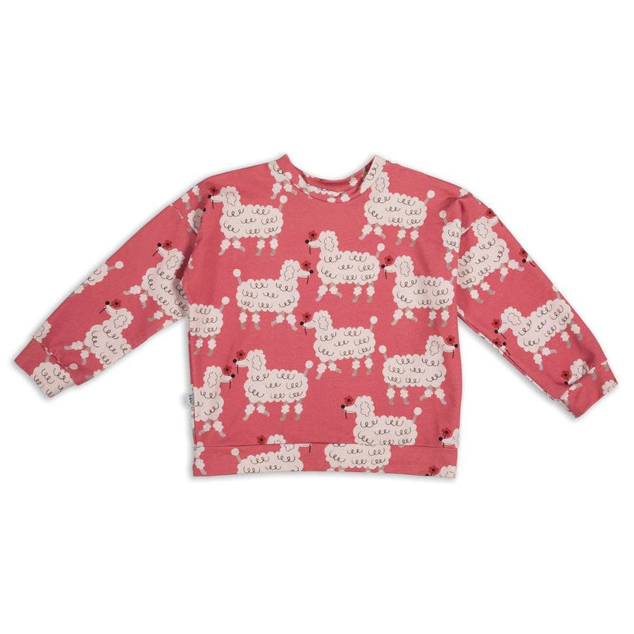 POODLE ON PINK SWEATSHIRT Mini Chill Dont Grow Up 104/110 - 5T 
