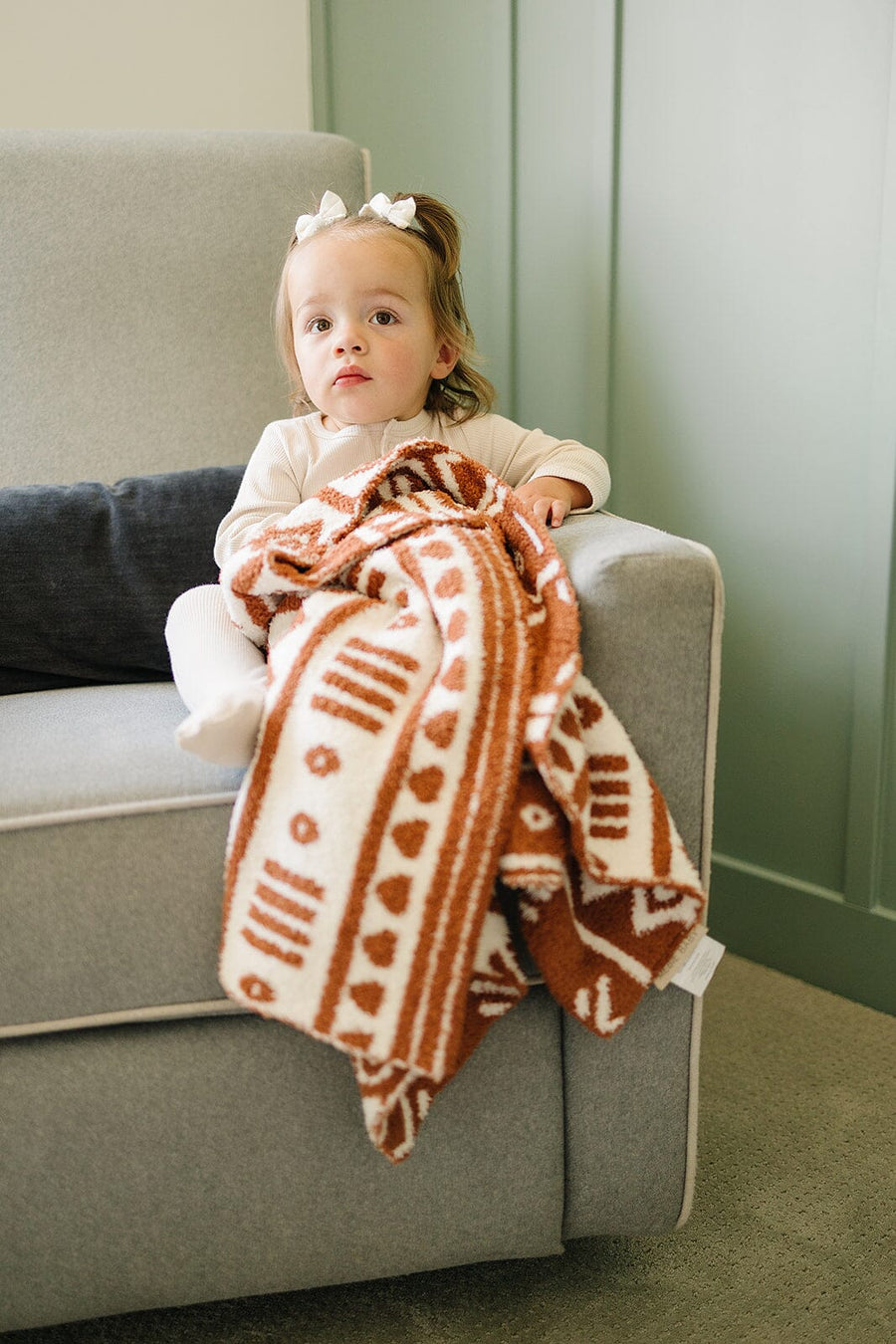 Rust Alpine Plush Blanket Mebie Baby 