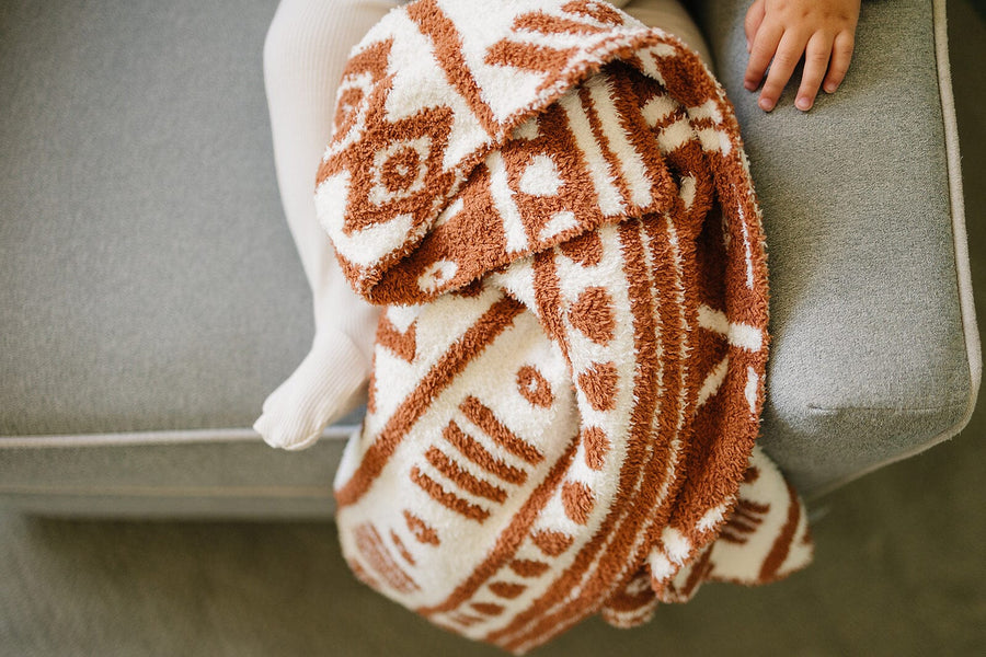 Rust Alpine Plush Blanket Mebie Baby 