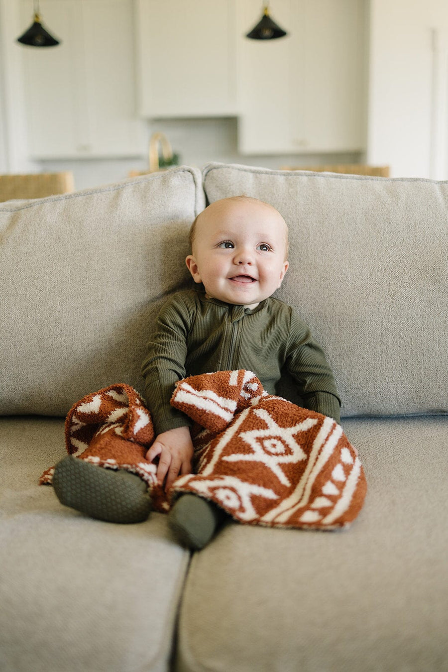 Rust Alpine Plush Blanket Mebie Baby 