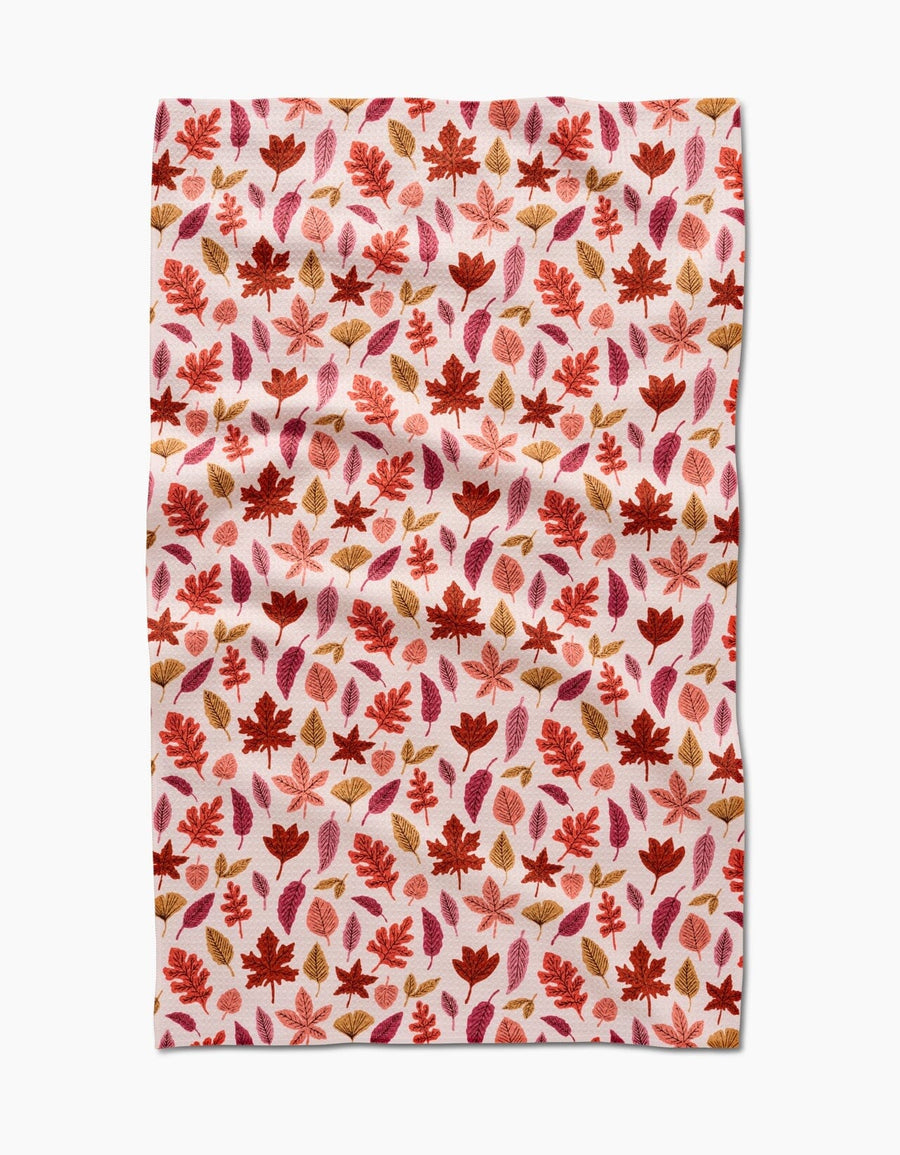 Super Absorbent Kitchen Tea Towels Tabletop Geometry Fall Leaves 