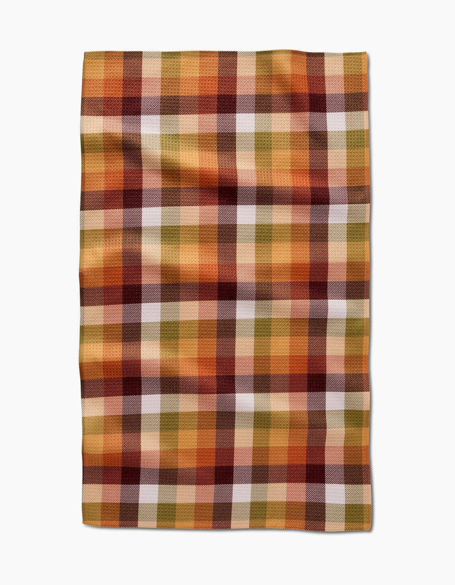 Super Absorbent Kitchen Tea Towels Tabletop Geometry Rustic Autumn 