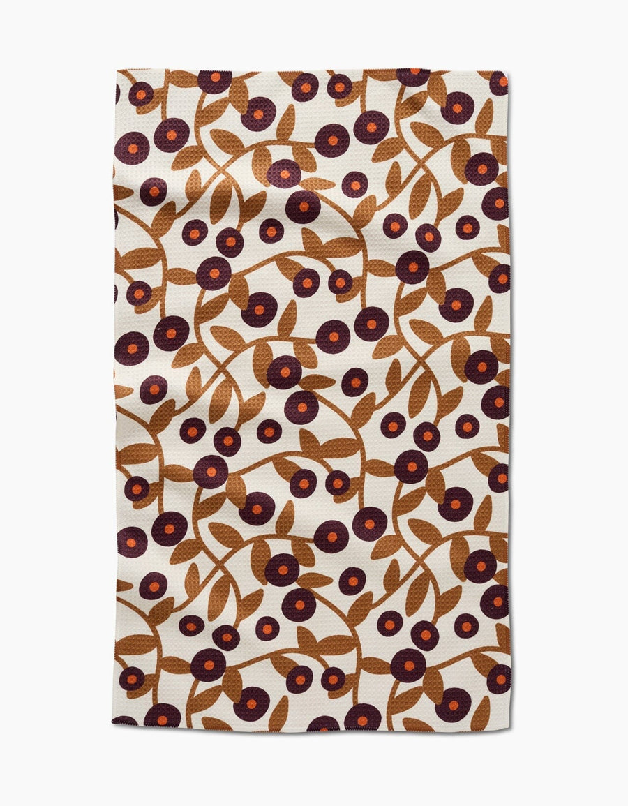 Super Absorbent Kitchen Tea Towels Tabletop Geometry Swirling Vines 