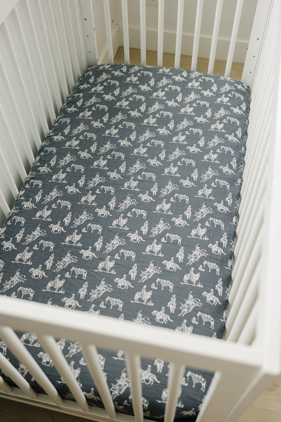 Wild West Muslin Crib Sheet Mebie Baby 